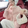 啄木鳥(niǎo)水貂毛拼接國風(fēng)刺繡羽絨服女2024冬季新款粉色氣質(zhì)白鴨絨短款外套 粉色 M 曬單實(shí)拍圖