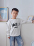 班尼路童裝男童套裝秋季2025新款兒童校園百搭長(zhǎng)袖衛(wèi)衣褲子帥氣運(yùn)動(dòng)衛(wèi)褲 白 BNL自信笑臉中+黑 BNL第一步伐X 110 曬單實(shí)拍圖