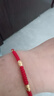 紅色年輪黃金轉(zhuǎn)運(yùn)珠紅繩手鏈三金聚財(cái)幸運(yùn)路路通送女友老婆 總金重約0.33g 曬單實(shí)拍圖
