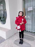 迪士尼女童棉服2025新款兒童羽絨棉衣大童冬裝加厚外套女孩洋氣冬款棉襖 紅色 +包包 120cm 曬單實拍圖