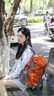卡馳慕寧德國戶外登山包女輕便大容量運動徒步爬山旅游雙肩包防水旅行背包 橙色 曬單實拍圖