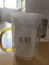 雅集耐熱玻璃公道杯分茶器帶刻度杯400ml防塵帶蓋茶杯子琥珀把手 曬單實(shí)拍圖