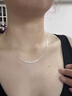 胖東來(lái)品質(zhì)999純銀微笑項鏈2025新款鎖骨鏈女感輕奢毛衣鏈 999銀微笑項鏈 曬單實(shí)拍圖