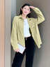 雪中飛長(cháng)袖襯衫女春秋2025年新款秋裝小個(gè)子休閑慵懶風(fēng)雙面磨絨襯衣外套 豆綠色122F時(shí)光花語(yǔ) S 155/80A推薦尺碼85-100 曬單實(shí)拍圖