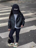 G.DUCKKIDS小黃鴨童女童外套春秋新款兒童皮衣一歲寶寶衣服男孩機車服皮夾克 黑色 90 尺碼1~2歲【 80-90cm】 曬單實拍圖