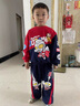 G.DUCKKIDS小黃鴨童奧特曼男童套裝秋裝帥氣兒童衣服男孩衣服秋裝運(yùn)動兩件套 紅色 90 尺碼1~2歲【 80-90cm】 曬單實(shí)拍圖