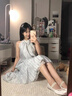 乖甜星海邊度假風無袖掛脖連衣裙女學生2025時尚氣質(zhì)長款溫柔風A字裙子a 掛脖連衣裙 M 【建議90-105斤穿】 曬單實拍圖