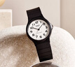卡西歐（CASIO）小黑表男女表中性學生公務員考試中高考可用石英表MQ-24-7B2 曬單實拍圖