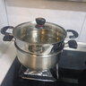 蘇泊爾（SUPOR）304不銹鋼蒸鍋真味鮮明蒸魚(yú)燃氣明火電磁爐通用鍋具蒸籠加厚湯鍋 加厚款 2層 22cm 曬單實(shí)拍圖