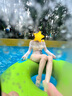 麓格立泳衣女款分體三件套長(zhǎng)袖甜美少女夏季純欲風(fēng)保守防曬遮肚顯瘦泳裝 小星星分體泳衣【黃色】 均碼 【建議80-120斤】 曬單實(shí)拍圖