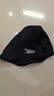 速比濤（Speedo）舒適透氣速干游泳布帽高彈不勒頭游泳訓(xùn)練裝備 黑色 曬單實(shí)拍圖