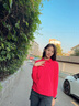 NAOTIEA納奧蒂爾小帆船POLO衫長(cháng)袖T恤女2025春秋保羅翻領(lǐng)T恤上衣旗艦店 紅色 4XL （建議155-170斤） 曬單實(shí)拍圖