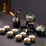 石茗堂輕奢高級功夫茶具套裝干泡小茶盤自動(dòng)泡茶壺琺瑯彩六君子茶道送禮 古典咖自動(dòng)茶具+茶道茶葉罐 12件 曬單實(shí)拍圖