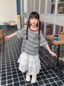 WVD女童裙子感夏韓式風(fēng)套裝2025新款炸街女孩大童夏季洋氣半身裙 套裝T恤+半身裙 套裝T恤+半身裙 120 CM 曬單實(shí)拍圖