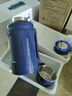 摩飛電器（Morphyrichards）電熱水壺 便攜式燒水壺 家用戶外旅行1L大容量雙層304不銹鋼保溫防燙旅行電水壺電熱水杯MR6061藍(lán) 曬單實(shí)拍圖