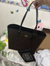 蔻馳（COACH）【品牌直供】女士CITY33大號手提托特包 胡桃木拼黑色 七夕禮物 曬單實(shí)拍圖