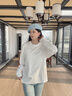 班尼路長(cháng)袖t恤女裝春秋冬純棉打底衫潮流寬松小個(gè)子女生百搭純色上衣服 白#純色 【100%純棉】 M 曬單實(shí)拍圖
