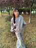 魯雅爾韓版潮流連帽衛(wèi)衣女早秋季寬松開衫上衣小個子重磅設(shè)計感休閑外套 灰色 L 曬單實拍圖