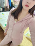 南木熊衛(wèi)衣女裝春秋季2025年新款休閑運動服設(shè)計感連帽顯瘦闊腿褲套裝女 粉色衛(wèi)衣套裝M【95-110斤】 曬單實拍圖
