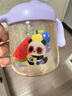 貝親（Pigeon）兒童牛奶杯1-3歲 寶寶喝奶瓶 PPSU直飲泡奶吸管水杯 紫色330mL 曬單實拍圖