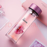希諾雙層玻璃杯子高顏值水杯教師節(jié)禮物女老師實(shí)用XN-9506桃紅 300mL 曬單實(shí)拍圖