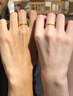 瑞諾黃金莫比烏斯情侶戒指一對999足金男女款新款結婚對戒求婚禮物 精美包裝 曬單實(shí)拍圖