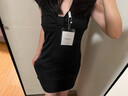 美安嘉女裝上班衣服足浴工作服性感低胸深V領(lǐng)包臀抹胸連衣裙 黑色1232-純欲連衣裙 2XL -純欲連衣裙 曬單實(shí)拍圖