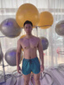 佑游游泳褲男防尷尬寬松速干男士泳衣套裝沙灘褲全套三件套裝備套裝 藍(lán)色泳褲+泳帽+泳鏡+耳鼻夾 2XL 建議130-150斤 曬單實(shí)拍圖