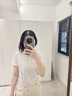 POLOWALK短袖POLO衫女2024夏季條紋透氣時(shí)尚半袖甜美修身純欲上衣 白色 M 160 曬單實(shí)拍圖
