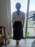 歐迪惠法式連衣裙女裝2025年夏季新款小香風套裝裙顯瘦衣服裙子女中長款 藍白 L 曬單實拍圖
