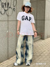 蓋璞男女裝2025春季新款純棉印花logo圓領(lǐng)短袖T恤上衣美版856659 白色 XS 美碼 S亞洲碼175/88A 曬單實(shí)拍圖