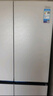 美的（Midea）餐邊柜427升45cm十字四開門超薄零嵌入PST+急速凈味一級雙變頻三循環(huán)風冷無霜玻璃面板家用電冰箱 BCD-427WUSGPZM月光米 曬單實拍圖