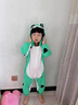 G.DUCKKIDS童裝兒童連體睡衣女童春秋季純棉家居服女寶寶青蛙爬服防著(zhù)涼睡袋 綠色 90碼建議80-90cm1歲半-2歲 曬單實(shí)拍圖
