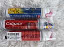 高露潔（Colgate）歐洲進(jìn)口 耀白去漬+卓效防蛀+牙菌斑深潔牙膏 3支組合直立按壓式 曬單實(shí)拍圖