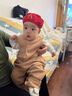 G.DUCKKIDS寶寶背帶褲春秋男女童秋裝超萌可愛(ài)秋款連身褲子秋季嬰兒連體衣服 咖色 90 cm 曬單實(shí)拍圖
