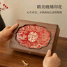 北歐國度實(shí)木質(zhì)首飾盒中式帶鎖五金飾品收納盒高檔輕奢精致新婚婚禮禮物 曬單實(shí)拍圖