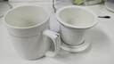 簡(jiǎn)風(fēng)范茶杯茶水分離陶瓷泡茶杯帶蓋辦公室內置過(guò)濾網(wǎng)男士家用大容量杯子 金邊茶漏杯 500ml 曬單實(shí)拍圖