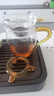 高茗日式公道杯玻璃茶具分茶器帶茶漏一體泡茶杯高端公杯茶海茶漏套裝 金色把公杯+茶漏400ml 曬單實(shí)拍圖