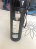 名銳（MINGRUI）玻璃杯水杯男士泡茶杯子大容量茶水分離智能防燙防摔定制LOGO 黑色500ML【摔碎終生保賠】 曬單實(shí)拍圖