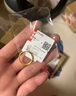 夢金園黃金戒指女 古法足金素圈小方戒簡約百搭指環(huán)送男友送女友 13圈口（面寬約0.2cm）-約2.62g 曬單實拍圖