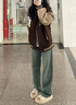 MJ STYLE高腰闊腿牛仔褲女夏季薄款2025新款小個(gè)子直筒長(cháng)褲子 淺藍色 L 曬單實(shí)拍圖