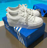 adidas NIZZA PLATFORM厚底增高運動(dòng)帆布鞋男女阿迪達斯三葉草   白   38.5 曬單實(shí)拍圖