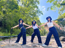 FitonTon降落傘工裝褲女夏季冰絲薄款高腰闊腿褲顯瘦直筒抽繩速干褲休閑褲 曬單實(shí)拍圖