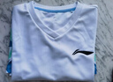 李寧（LI-NING）短袖運動(dòng)套裝羽毛球服比賽訓練套裝男女款速干短袖短褲服裝兩件套 AATV013 套裝【標準白】男女同款 XL (180) 適合140-160斤 曬單實(shí)拍圖