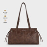 CHARLES&KEITH25秋季新品復古油蠟皮繩結單肩腋下包生日禮物CK2-20782673 Distressed Coffee咖啡色 M 曬單實(shí)拍圖