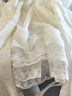 讓霧白色長袖t恤女打底衫內(nèi)搭可外穿洋氣上衣秋裝新款2025年正肩修身 奶杏色抽繩蕾絲邊長袖t恤 M 建議95-105斤 曬單實拍圖