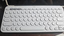 羅技（Logitech）時(shí)尚系列 K380 鍵盤 藍(lán)牙辦公鍵盤 無線鍵盤 女友 便攜超薄鍵盤 筆記本鍵盤 芍藥白 曬單實(shí)拍圖