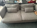 宜家（IKEA）SODERHAMN索德漢簡約布藝沙發(fā)客廳三人沙發(fā) 米黃色褐色維阿普沙發(fā) 曬單實拍圖