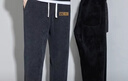 燈芯絨褲子男士秋冬款寬松大碼束腳褲加絨長(cháng)褲秋季運動(dòng)休閑衛褲男 潮社坊-K123灰色 加絨 高質(zhì)量款 3XL （建議150-165斤以?xún)龋?曬單實(shí)拍圖
