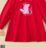 小豬佩奇童裝女童連衣裙兒童長(cháng)袖春季新款中小童寶寶卡通公主裙春裝 大紅 130 曬單實(shí)拍圖